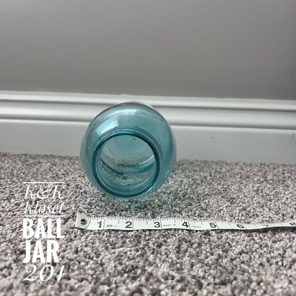 Vintage Light Blue Aqua Ball Perfect Mason Canning Jar 1910-1923 #10 NO LID! - Picture 5 of 8